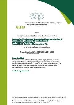 Пример сертификата СБП